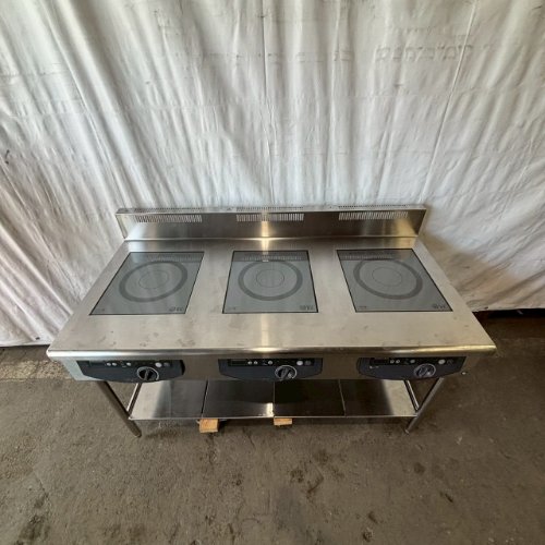 【業界最長1年保証】【中古】IHテーブル ホシザキ HIH-555TD15E-1-T 幅1500×奥行750×高さ800 三相200V 【送料別途見積】【業務用】【飲食店 店舗 厨房機器 卓上IHコンロ 業務用卓上IHコンロ】 2