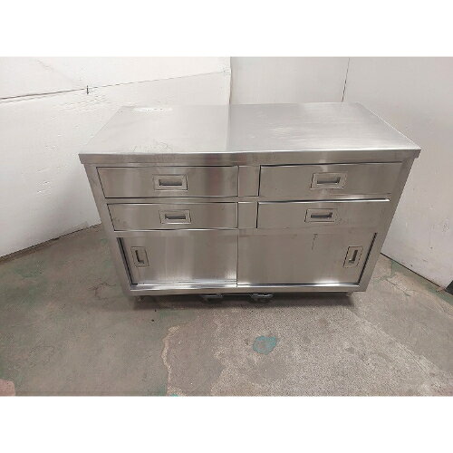【中古】調理台 引出し付き BGなし 幅1200×奥行600×高さ850 【送料別途見積】【業...
