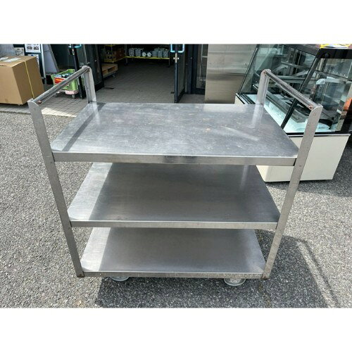 【中古】移動台 幅1000×奥行650×高さ1100 【送料別途見積】【業務用】【飲食店 店舗 厨房機器 作業台 業務用作業台】