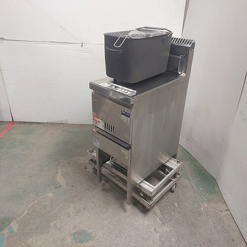 厨房機器と店舗用品 TENPOSの【業界最長1年保証】【中古】ガスフライヤー ファーストフードタイプ 13L マルゼン MGF-13FK 幅330×奥行600×高さ800 都市ガス 【送料別途見積】【業務用】【飲食店 店舗 厨房機器 フライヤー 業務用フライヤー】｜アングル2