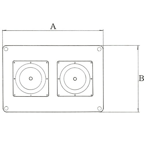 ハヤシ スチールベーステーブル脚 ベースサイズ：A680×B450×【高さ指定可】 品番：TST-W 塗装カラー：88 ポール：101φ×2/送料別