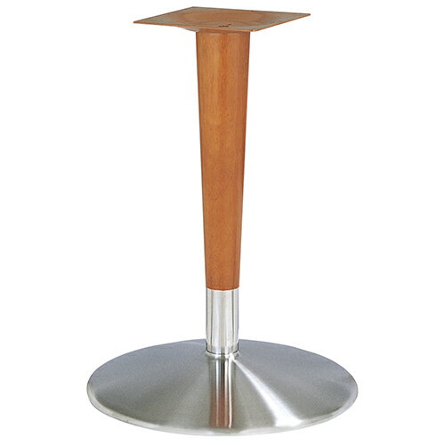 商品名：ステンレスH.Lベーステーブル脚メーカー：ハヤシベースサイズ：A400φ×高さ675mmのみ品番：RS-D-WP（ステンレスH・L）塗装カラー：BRポール：ラバーウッド受座：U-TP240適合サイズ：（角天板）500角（円天板）60...