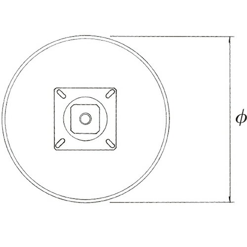 ハヤシ スチールベーススタンドイス脚(足掛付) ベースサイズ:A450φ×H20×【高さ指定可】 品番:RSQ-N-R 塗装カラー:144-STP ポール:42φ/送料別 [2]