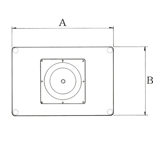 ハヤシ ステンレスH.Lベーステーブル脚 ベースサイズ:A600×B400×【高さ指定可】 品番:TST (ステンレスH・L) カラー:ポールステンレスヘアーライン ポール:101φ/送料別