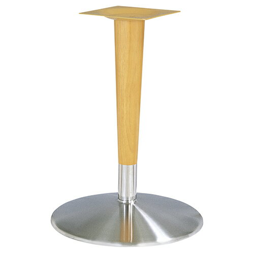 商品名：ステンレスH.Lベーステーブル脚メーカー：ハヤシベースサイズ：A400φ×高さ675mmのみ品番：RS-D-WP（ステンレスH・L）塗装カラー：NTポール：ラバーウッド受座：U-TP240適合サイズ：（角天板）500角（円天板）600φアジャスターの有無：アジャスター付き固定方法：ボルト固定式備考：0【配送料について】配送先ご住所と数量により配送料金が異なります為、配送料金は別途御見積となります。ご注文確認後、納期と配送料金をご連絡させて頂きます。　※自動配信メールの金額には配送料金は含まれておりません。