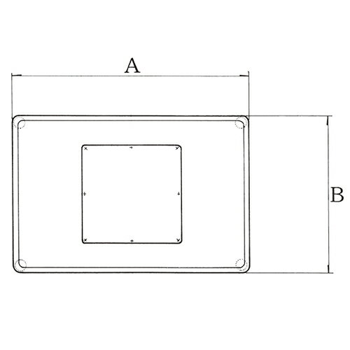 ハヤシ スチールベーステーブル脚 ベースサイズ:A700×B460×【高さ指定可】 品番:TST-5D-K 塗装カラー:14 ポール:100角/送料別 [2]