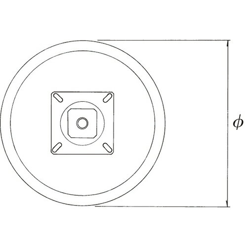 ハヤシ スチールベースイス脚 ベースサイズ:A450φ×【高さ指定可】 品番:RS-6D 塗装カラー:11 ポール:76φ/送料別 [2]