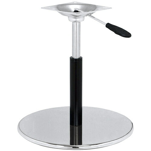 ハヤシ スチールベースイス脚（ガス圧昇降式） ベースサイズ：A450φ×H20×高さ425～340 品番：RSQ-N-R 塗装カラー：G-14 ポール：42φ/送料別