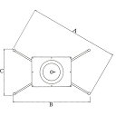 ハヤシ　アルミ鋳物テーブル脚 ベースサイズ：A800×B695×C415×【高さ指定可】 品番：XL-800-L 塗装カラー：44 ポール：60φ/送料別 2