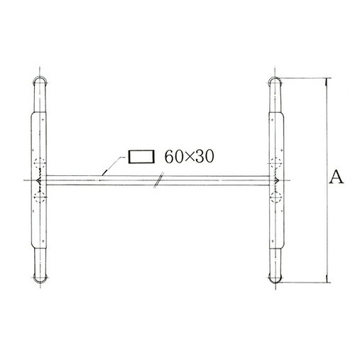 ハヤシ アルミダイキャストテーブル脚 ベースサイズ:A550×間口(芯々)1300mm×【高さ指定可】 品番:SD-S-550 塗装カラー:44 ポール:32φ/送料別 [3]