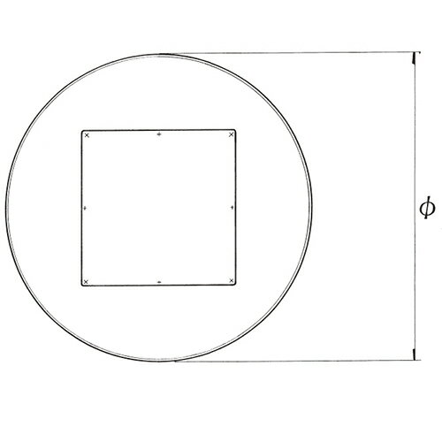 ハヤシ スチールベーステーブル脚 ベースサイズ:A600φ×H20×ポール【高さ指定可】 品番:RSQ-N-L 塗装カラー:441-H ポール:139φ/送料別 [2]