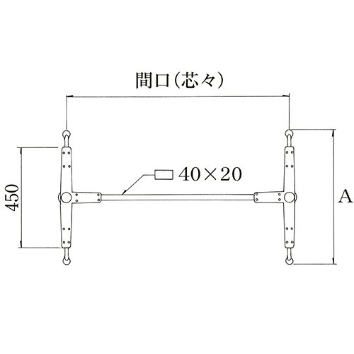 ハヤシ アルミダイキャストテーブル脚 ベースサイズ:A750×間口(芯々)1300mm×【高さ指定可】 品番:SS-LS-750 塗装カラー:14AM ポール:42φ/送料別 [3]