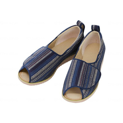 オープン和(なごみ)/青(縞)/左5L/右M/業務用/新品/小物送料対象商品