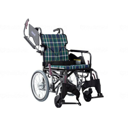 モダンBstyle 介助用 16インチ中・高床/緑チェック(A9)/座幅42-前座43cm/業務用/新品/送料別途見積