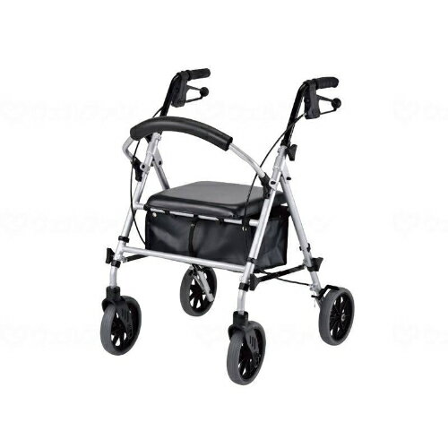 四輪歩行補助車 newあゆむくん Mサイズ/シルバー/M/業務用/新品/送料無料