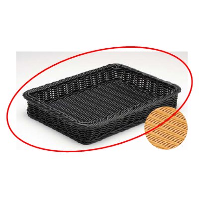 樹脂バスケット太渕 ディスプレイかご特大 6－71－4 黒/業務用/新品/小物送料対象商品