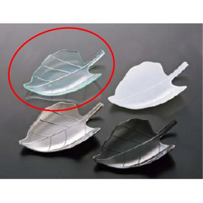 Plastic - ソリア リーフプレート（50枚入） クリアグリーン/業務用/新品/小物送料対象商品/テンポス