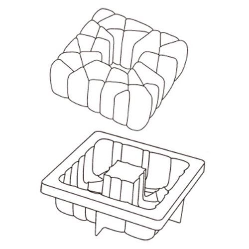 3Dケーキモールド KE037 スクエア 150×150×55 /業務用/新品/小物送料対象商品
