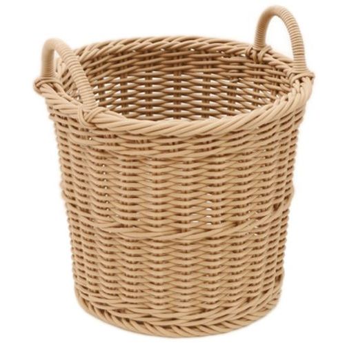 Rakuten - 樹脂製 手付バスケット 丸 大 ブラウン 420×360 /業務用/新品/小物送料対象商品