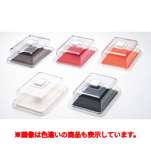 クリア ラブリーハット角ケーキ 342×266×105 大 ブラック/業務用/新品/小物送料対象商品