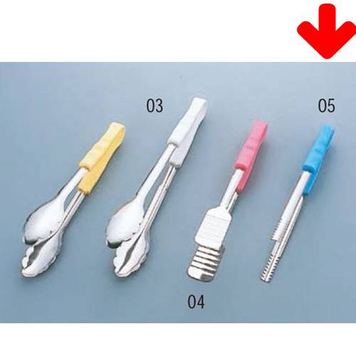 Silicone Cooking Utensils - カラー給食トング 13×252 ブルー/業務用/新品/小物送料対象商品