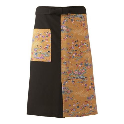 きもの前掛ダークイエロー K3675 /業務用/新品/小物送料対象商品