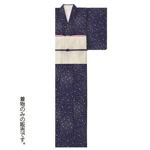 着物 露芝野菜小紋ダークブルー K3725/業務用/新品/送料無料