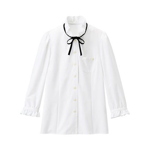 レディスブラウス白 LBLL-1509 15号・17号 /プロ用/新品/小物送料対象商品