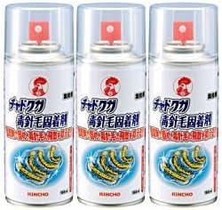 毛虫 サザンカ チャドクガ 毒針毛固着剤 180ml×3本 チャドクガ毒針毛固着剤 セット チャドクガ固着スプレー けむし …