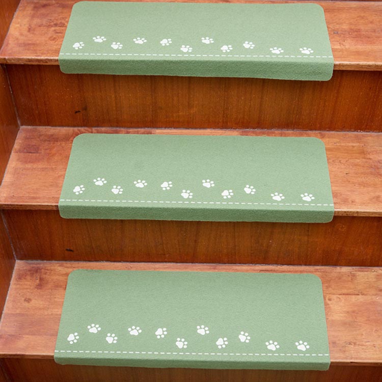 階段マット 蛍光 滑り止めマット 3枚入り 階段カーペット 吸着マット 折り曲げ 転倒防止 簡単取付 防音 丸洗いOK キズ防止 冷え対策 安全対策 ずれない ケガ防止 カットOK 四季通用 送料無料 [3]