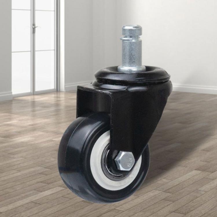 交換用キャスター 差込式 ネジ式 5個セット オフィスチェア 360度回転 静音 ブレーキ付き 取替えキャスター 傷つけにくい 適応穴直径11mm 耐荷重 パーツ用品 送料無料 [2]