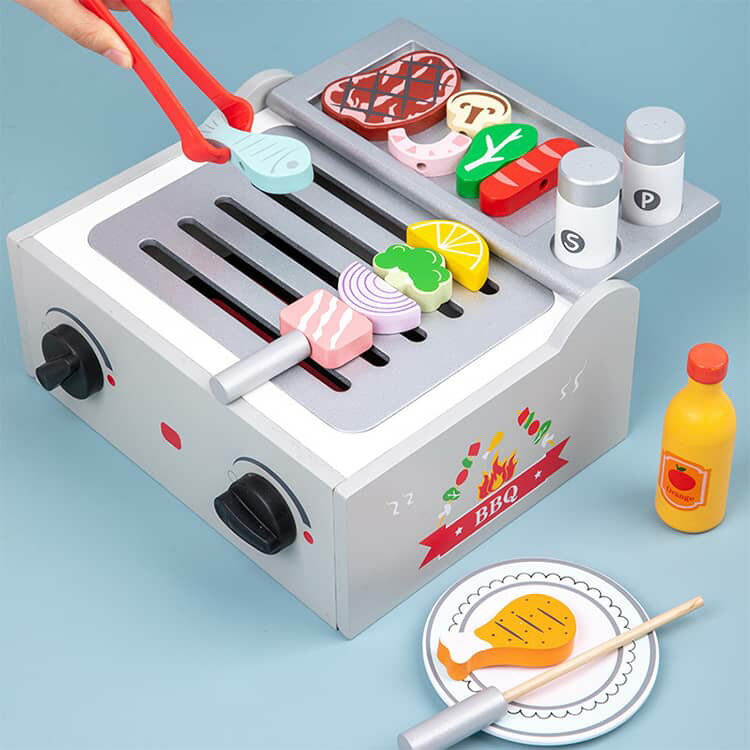 キッチン 知育玩具 バーベキュー おもちゃ おままごとセット キッチン オーブン ままごと 串焼き ピザ屋さん セット 木製おもちゃ ごっこ遊び 木製 本格的 焼き鳥 ピザカウンター 食べ物おもちゃ 木のおもちゃ 焼き鳥屋さん 男の子 女の子 誕生日 入園祝い