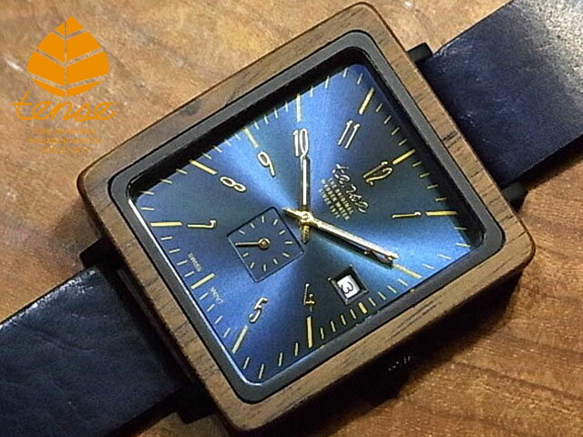 楽天tense woodwatch Webshopテンス 【tense】 日本公式ショップ 木製腕時計 メンズ ウォッチ ネオエリートモデル No.494 ウォールナット レザー ギフトにも隠れた人気を誇る 天然木の木目が美しい 軽量 木製 腕時計 【日本総輸入元のメンテナンス保証付】