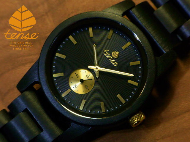 テンス  日本公式ショップ 木製腕時計 メンズ ウオッチ ヘリテージモデル No.441 ダークサンダルウッド ギフトにも隠れた人気を誇る 天然木の木目が美しい 軽量 木製 腕時計 