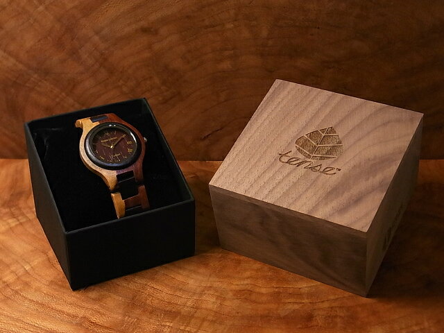 テンス 【tense】 日本公式ショップ 木製腕時計 メンズ レディース 男女兼用 ウォッチ シグネチャーG7509モデル No.223 インレイドサンダルウッド ギフトにも人気 天然木の木目が美しい 軽量 木製 腕時計 【日本総輸入元の2年保証】