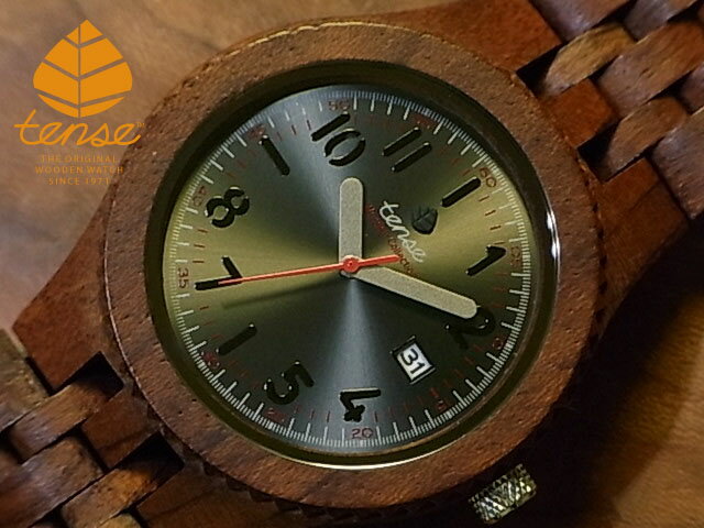 楽天tense woodwatch Webshopテンス 【tense】 日本公式ショップ 木製腕時計 メンズ ウォッチ グランプレミエモデル No.385 アフリカンローズウッド ギフトにも隠れた人気を誇る 天然木の木目が美しい 軽量 木製 腕時計 【日本総輸入元のメンテナンス保証付】