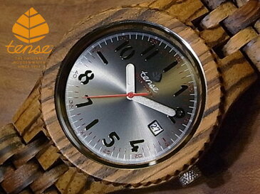 テンス 【tense】 日本公式ショップ 木製腕時計 メンズ ウォッチ グランプレミエモデル No.394 ゼブラウッド ギフトにも隠れた人気を誇る 天然木の木目が美しい 軽量 木製 腕時計 【日本総輸入元のメンテナンス保証付】