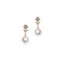 K18 7.5mm アコヤ真珠 デザインイヤリング 宇和島 真珠 ジュエリー・アクセサリー Tensei Pearl 天成真珠(あこや パール 本真珠 フォーマル カジュアル 誕生日 結婚式 七五三 成人祝い 就職祝い 成人式 卒業式 入学式 入園式 卒園式 母の日 ギフト プレゼント)