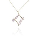 K18 4.5~6.0mm アコヤ真珠デザインネックレス D0.22ct 宇和島真珠 ジュエリー アクセサリー TenseiPearl天成真珠(あこや パール 本真珠 フォーマル カジュアル 誕生日 結婚式 七五三 成人祝い 就職祝い 成人式 卒業式 入学式 入園式 卒園式 母の日 ギフト プレゼント)(4)