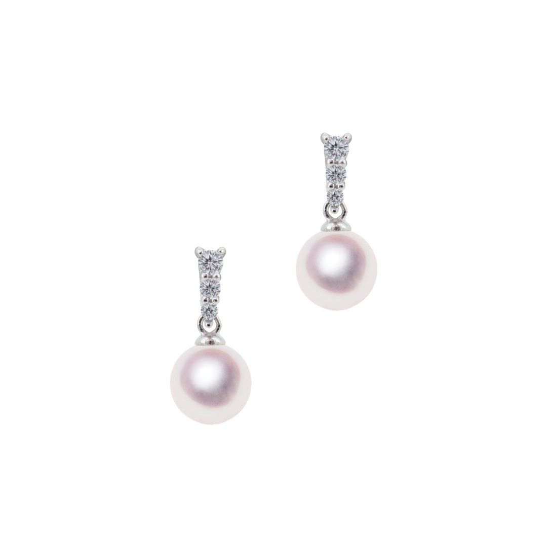 SV 7.0mm アコヤ真珠 デザインピアス 宇和島 真珠 ジュエリー・アクセサリー Tensei Pearl 天成真珠(あこや パール 本真珠 フォーマル カ...