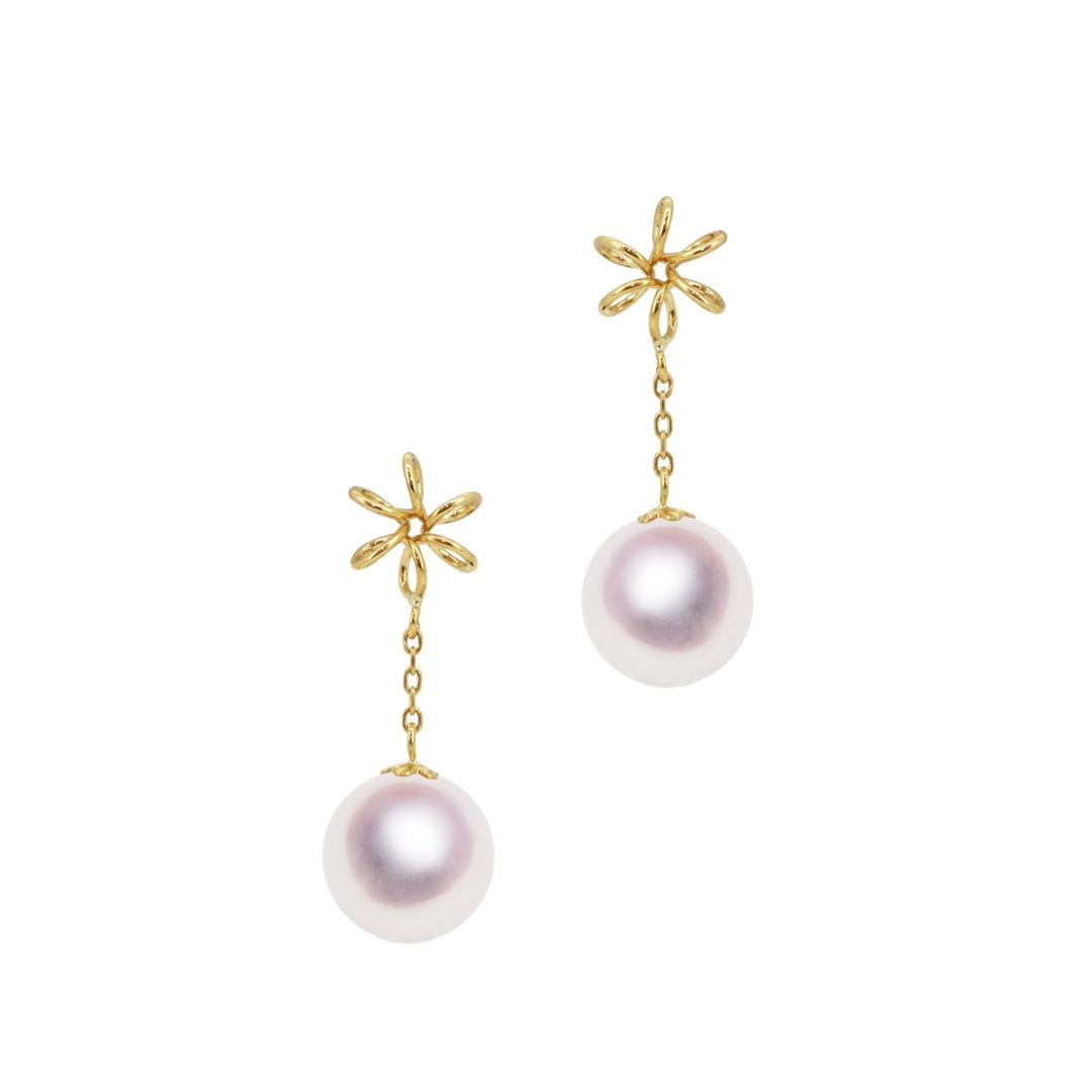 Rakuten - K18 7.5mm アコヤ真珠 デザインピアス 宇和島 真珠 ジュエリー・アクセサリー Tensei Pearl 天成真珠(あこや パール 本真珠 フォーマル カジュアル 誕生日 結婚式 七五三 成人祝い 就職祝い 成人式 卒業式 入学式 入園式 卒園式 母の日 ギフト プレゼント)
