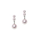 K14WG 4.5mm・7.5mm アコヤ真珠 デザインイヤリング 宇和島 真珠 ジュエリー アクセサリー TenseiPearl 天成真珠(あこや パール 本...