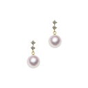 K18 8.0mm アコヤ真珠デザインイヤリング 宇和島 真珠 ジュエリー・アクセサリー・Tensei Pearl 天成真珠(あこや パール 本真珠 フォーマル カジュアル 誕生日 結婚式 七五三 成人祝い 就職祝い 成人式 卒業式 入学式 入園式 卒園式 母の日 ギフト プレゼント)