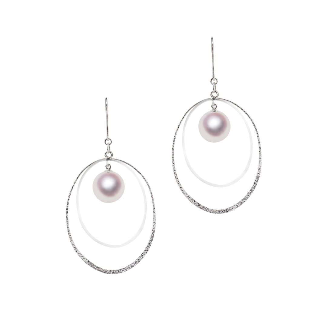 K14WG 7.5mm アコヤ真珠 デザインピアス 宇和島 真珠 ジュエリー・アクセサリー・Tensei Pearl 天成真珠(あこや パール 本真珠 フォーマル カジュアル 誕生日 結婚式 七五三 成人祝い 就職祝い 成人式 卒業式 入学式 入園式 卒園式 母の日 ギフト プレゼント)