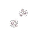 K14WG 4.5~6.5mm アコヤ真珠デザインイヤリング D0.06ct 宇和島 真珠 ジュエリー・アクセサリー・Tensei Pearl 天成真珠(あこや パール 本真珠 フォーマル カジュアル 誕生日 結婚式 七五三 成人祝 就職祝 成人式 卒業式 入学式 入園式 卒園式 母の日 ギフト プレゼント)