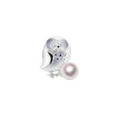 SV 7.5mm アコヤ真珠 ピンブローチ フクロウ 宇和島 真珠 ジュエリー・アクセサリー・Tensei Pearl 天成真珠(あこや パール 本真珠 フォー...
