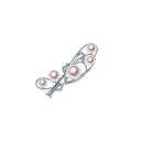 K18WG 5.0~8.0mm アコヤ真珠 ブローチ D0.16ct 宇和島 真珠 ジュエリー・アクセサリー Tensei Pearl 天成真珠(あこや パール...