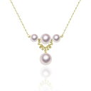 K18 6.0~8.0mm アコヤ真珠 デザインネックレス D0.28ct 宇和島 真珠 ジュエリー・アクセサリー・Tensei Pearl 天成真珠(あこや パール 本真珠 フォーマル カジュアル 誕生日 結婚式 七五三 成人祝い 就職祝い 成人式 卒業式 入学式 入園式 卒園式 母の日 ギフト プレゼント)