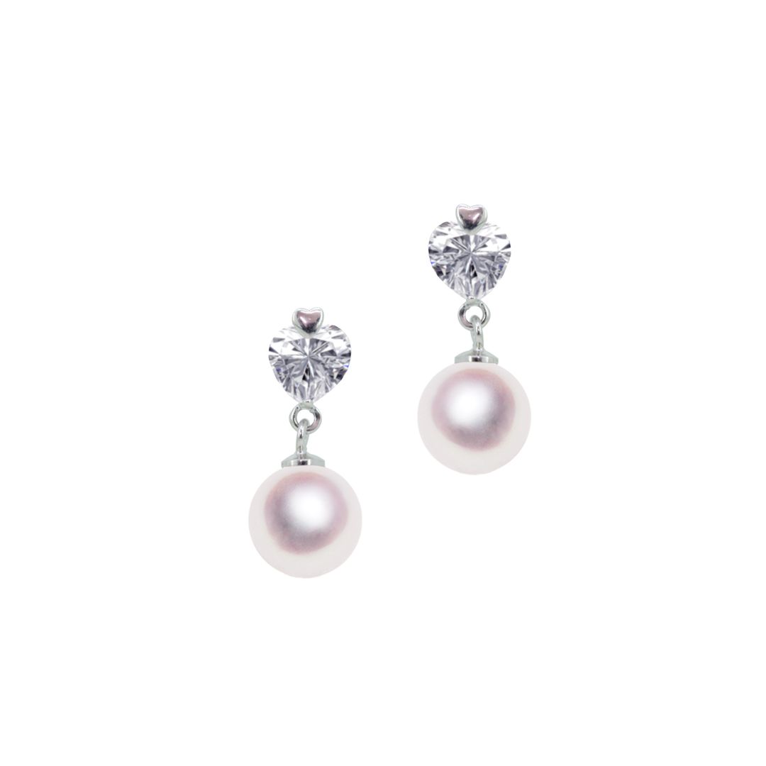 SV 7.0mm アコヤ真珠 デザインピアス 宇和島 真珠 ジュエリー・アクセサリー・Tensei Pearl 天成真珠(..