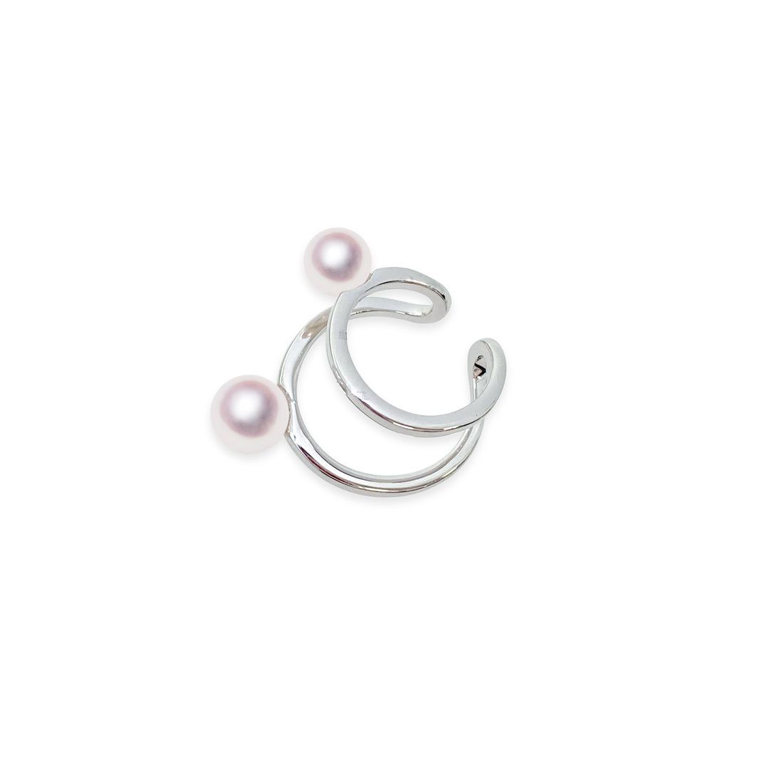 SV 4.5/5.0mm アコヤ真珠 イヤカフ イヤーカフ 宇和島 真珠 ジュエリー・アクセサリー Tensei Pearl 天成真珠(あこや パール 本真珠 ...